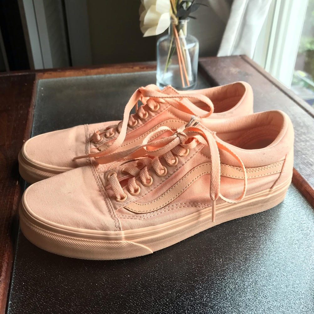 Old Skool Vans - Mono Canvas Peach